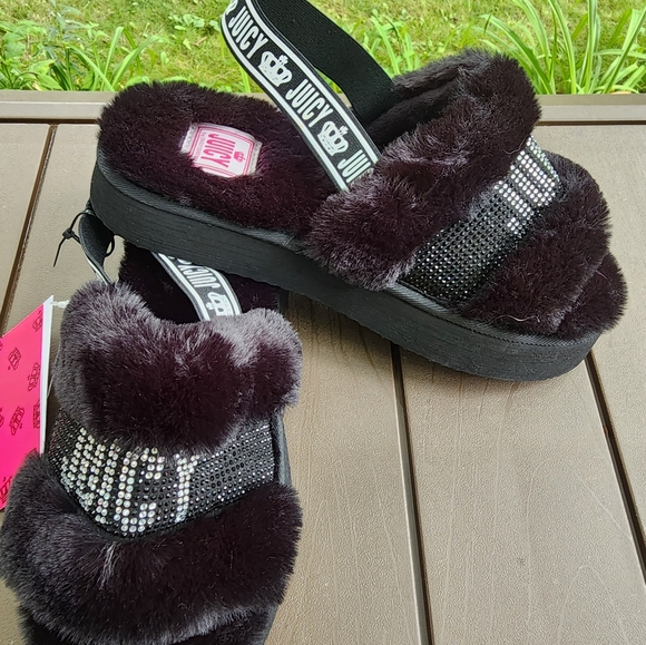 NEW JUICY COULTURE ROANNA STRAP SANDALS BLACK SIZE 8 - Picture 8 of 10